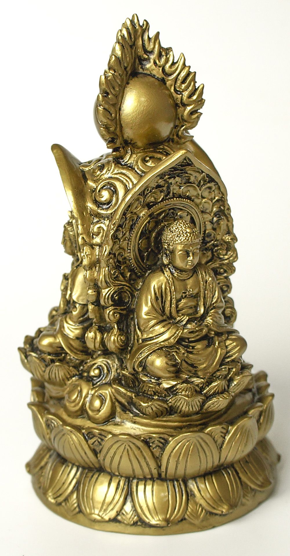 3 Божества на троне (Будда, Гуань Инь, Гуру Римпоче)