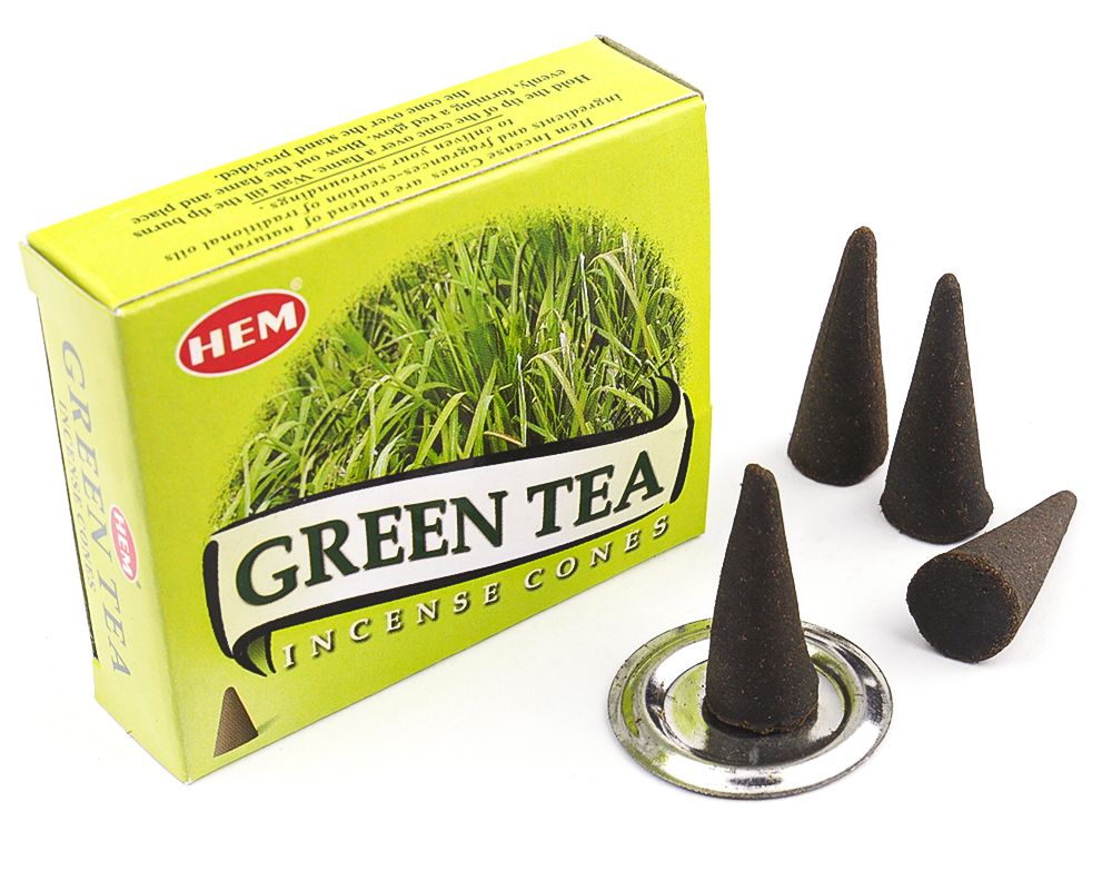Благовония конусы Зеленый чай (Green Tea) НEM