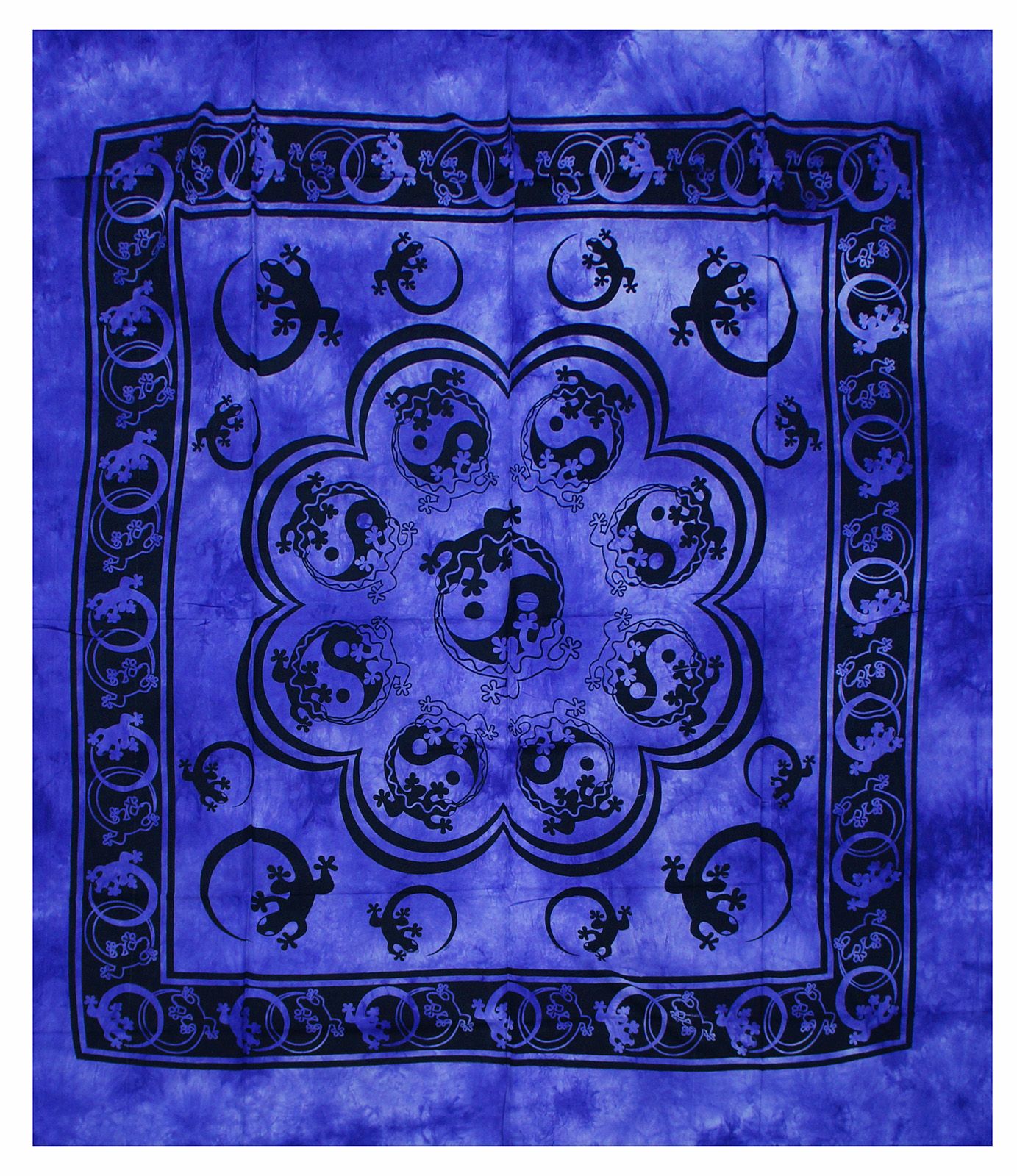 Панно Ящерицы Инь-Ян (покрывало) фиолетовое