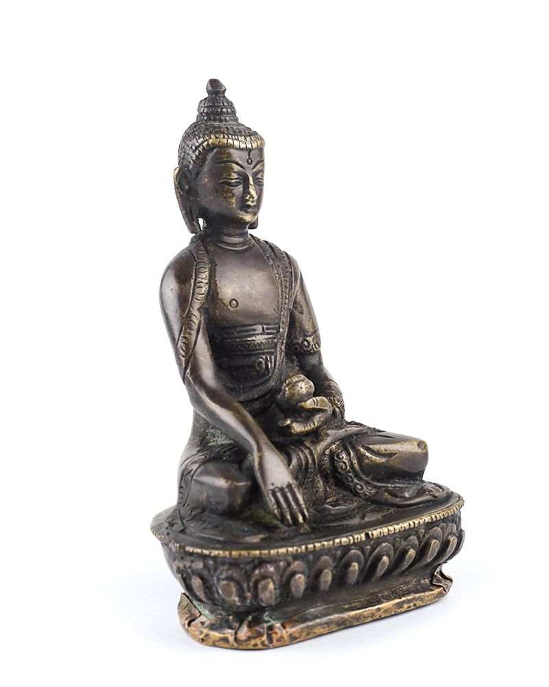 Статуя Будда (Бхумиспарша Мудра) 14 см бронзовая