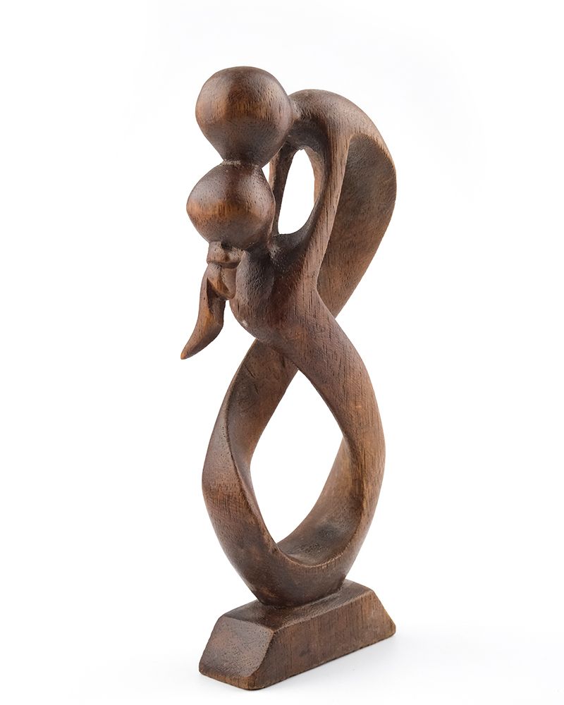 Деревянная статуэтка Абстракция "Вечный поцелуй" (21 см)