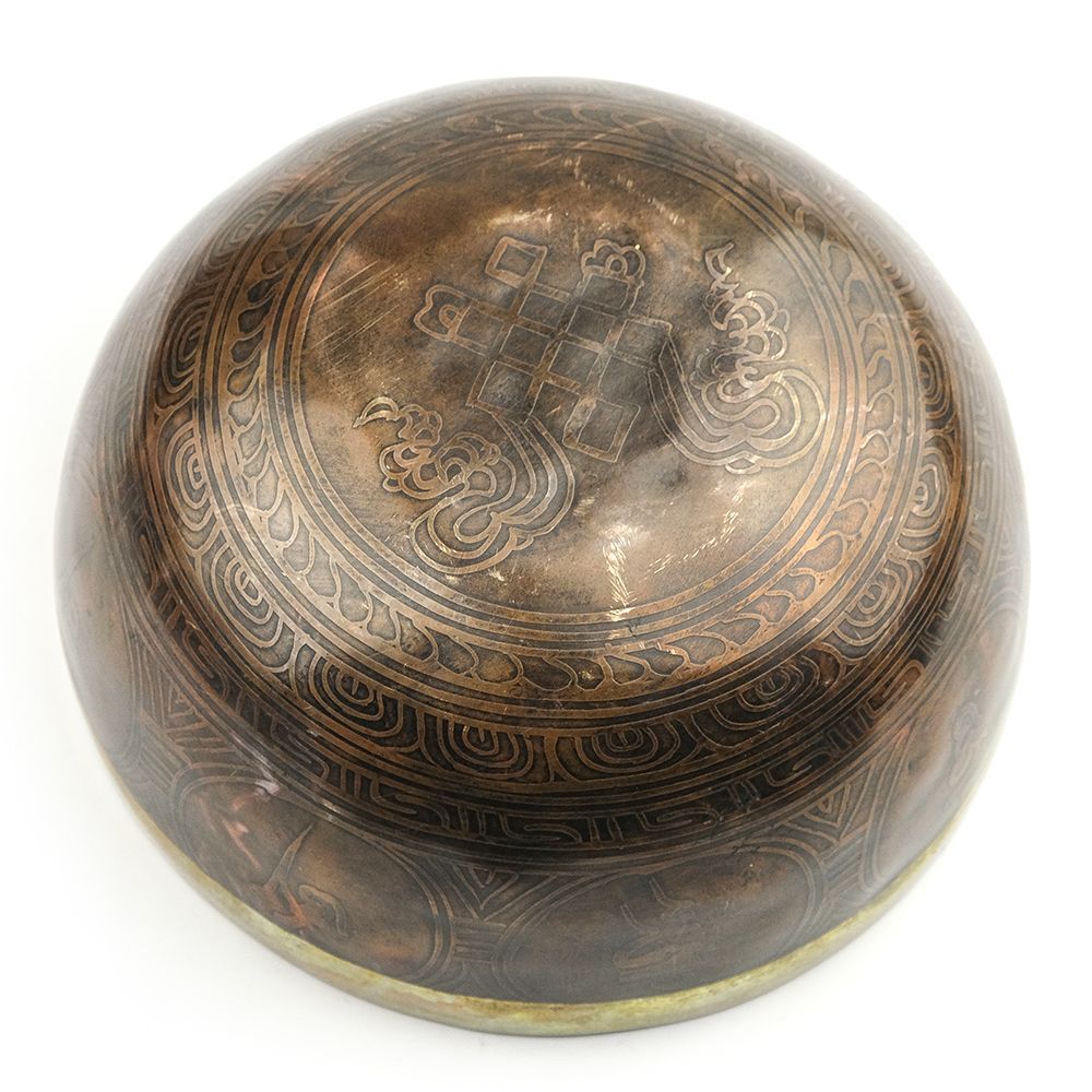 Поющая чаша Глаза Будды (19,5 см) кованая