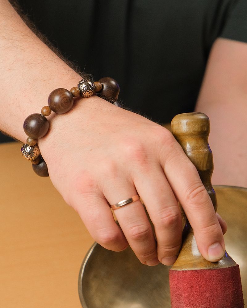Мужской браслет из Сандала "Главный здесь я"