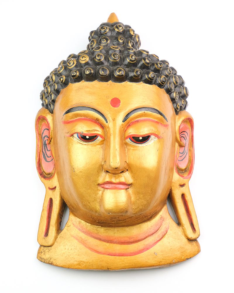 Маска Будда 30 см (золото)