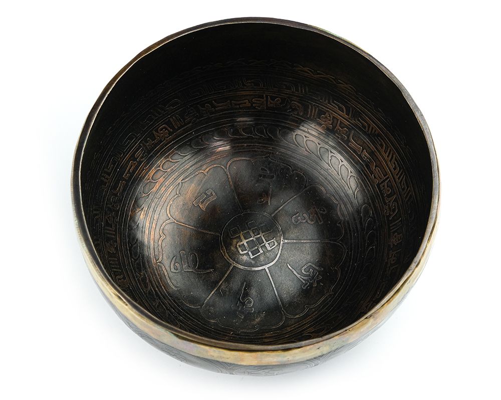 Кованая чаша Мистический узел (18,5 см) поющая тибетская