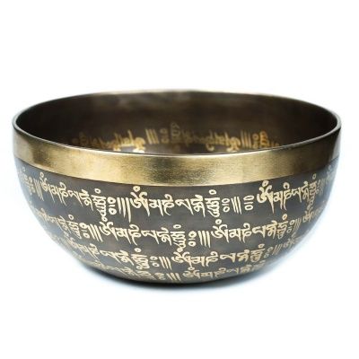 Тибетская чаша Третий глаз (19,5 см) кованная