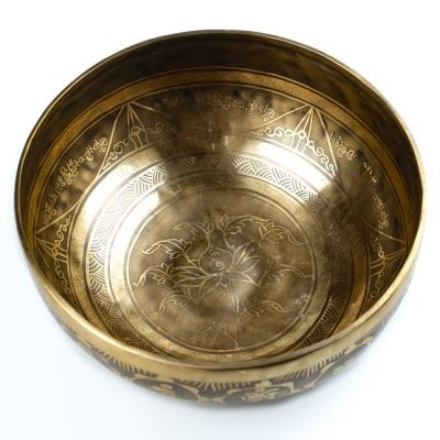 Тибетская чаша Волшебные Мантры (27 см) кованная