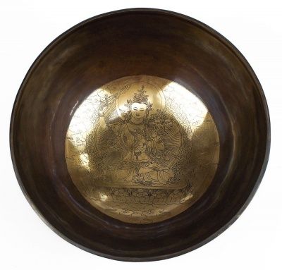 Тибетская чаша Манджушри (24 см) кованная