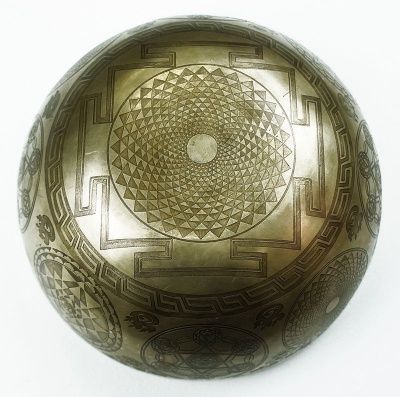 Тибетская чаша Очистка чакр (20 см) кованная