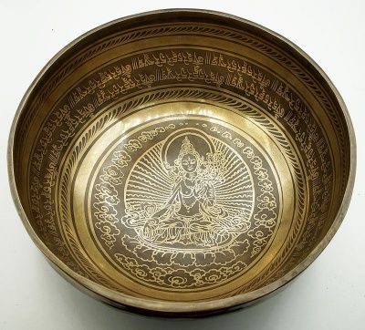 Тибетская кованная чаша Белая Тара (25 см)