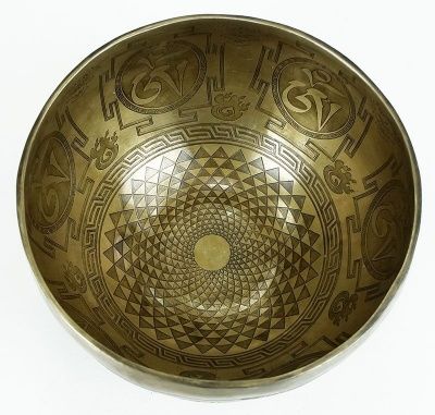 Тибетская чаша Янтра (17,5 см) кованная